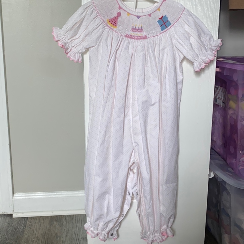 NWOT girls one piece birthday outfit